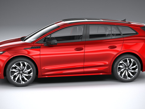 Skoda Enyaq with Interior 2025 3D 模型