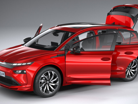 Skoda Enyaq with Interior 2025 3D 模型