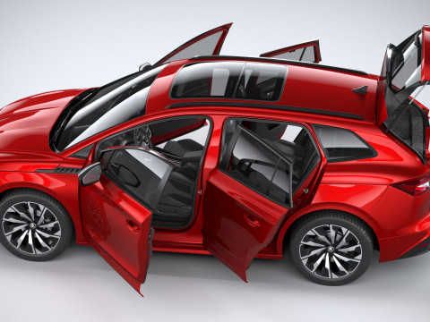 Skoda Enyaq with Interior 2025 3D 模型