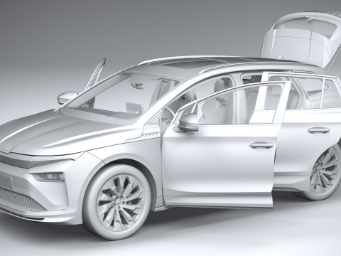 Skoda Enyaq with Interior 2025 3D 模型