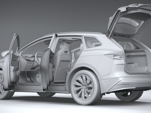 Skoda Enyaq with Interior 2025 3D 模型