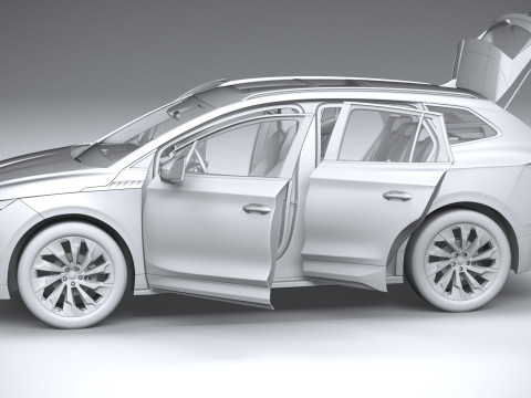 Skoda Enyaq with Interior 2025 3D 模型
