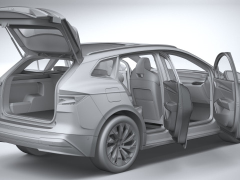Skoda Enyaq with Interior 2025 3D 模型