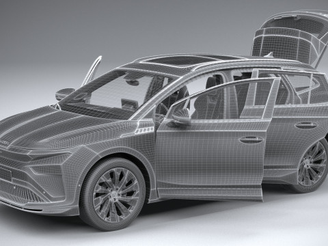 Skoda Enyaq with Interior 2025 3D 模型