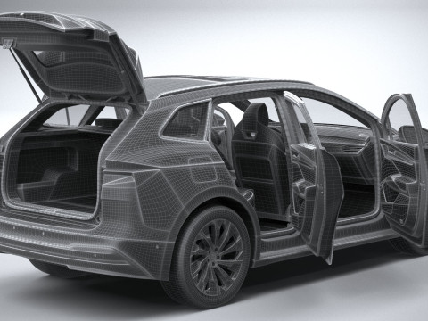 Skoda Enyaq with Interior 2025 3D 模型