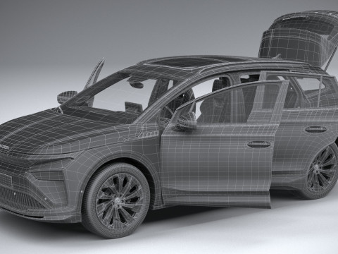 Skoda Enyaq with Interior 2025 3D 模型