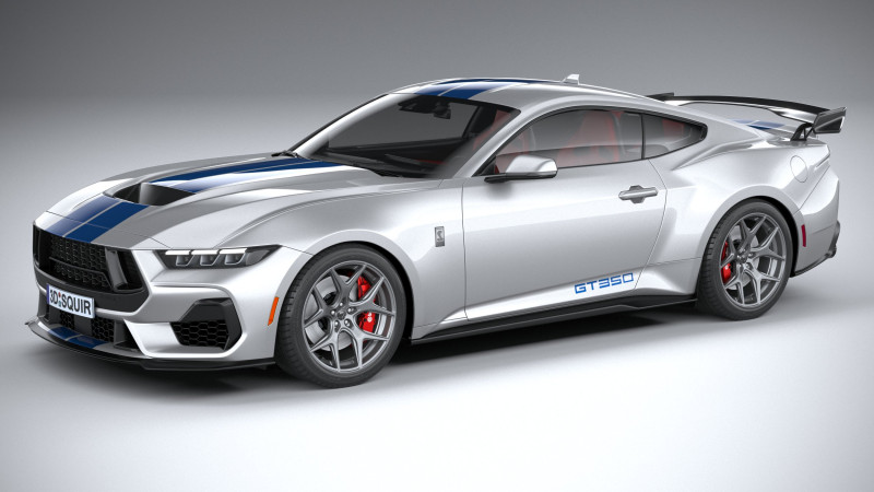 Shelby GT350 2025 Model 3D .c4d .max .obj .3ds .fbx .stl .blend
