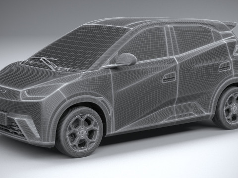 BYD Dolphin Mini 2025 Modèle 3D