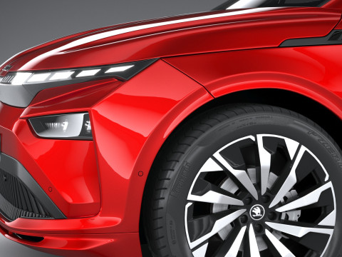 Skoda Enyaq Coupe with Interior 2025 3D Model