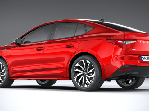 Skoda Enyaq Coupe with Interior 2025 3D Model