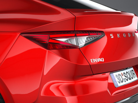 Skoda Enyaq Coupe with Interior 2025 3D Model