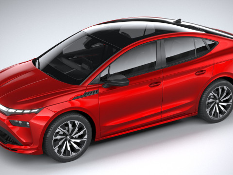 Skoda Enyaq Coupe with Interior 2025 3D Model