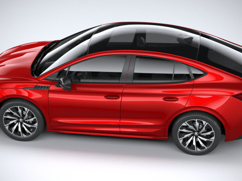 Skoda Enyaq Coupe with Interior 2025 3D Model