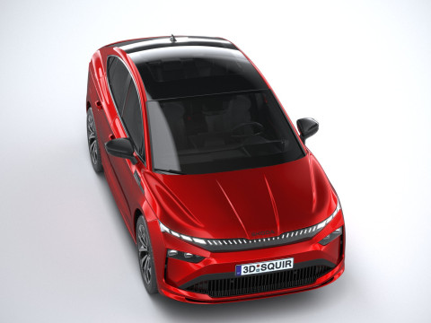 Skoda Enyaq Coupe with Interior 2025 3D Model