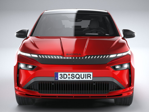 Skoda Enyaq Coupe with Interior 2025 3D Model