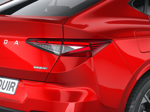 Skoda Enyaq Coupe with Interior 2025 3D Model