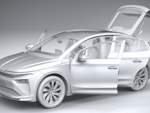 Skoda Enyaq Coupe with Interior 2025 3D Model