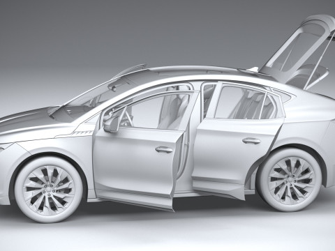 Skoda Enyaq Coupe with Interior 2025 3D Model