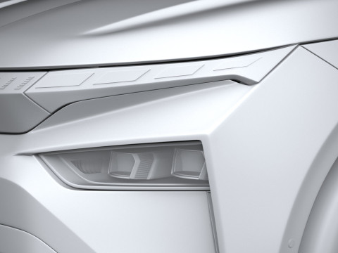 Skoda Enyaq Coupe with Interior 2025 3D Model