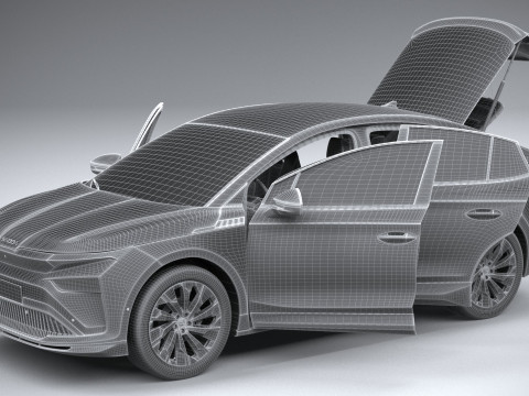 Skoda Enyaq Coupe with Interior 2025 3D Model