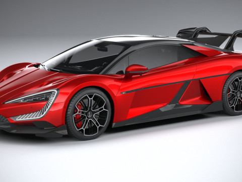 BYD Yangwang U9 2025 LowPoly 3D-Modell