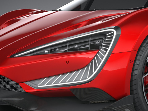 BYD Yangwang U9 2025 LowPoly 3D Model