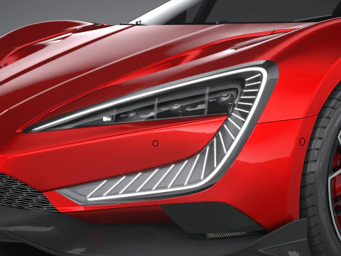 BYD Yangwang U9 2025 LowPoly 3D Model