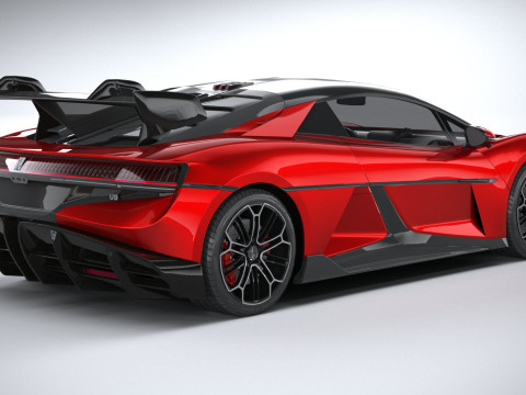 BYD Yangwang U9 2025 LowPoly 3D Model