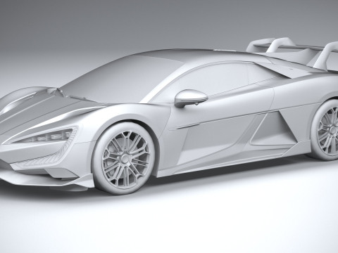 BYD Yangwang U9 2025 LowPoly 3D Model