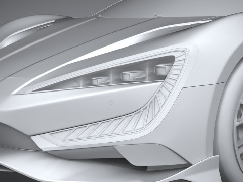 BYD Yangwang U9 2025 LowPoly 3D Model