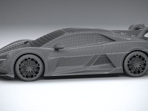 BYD Yangwang U9 2025 LowPoly 3D Model