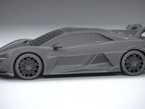 BYD Yangwang U9 2025 LowPoly 3D Model