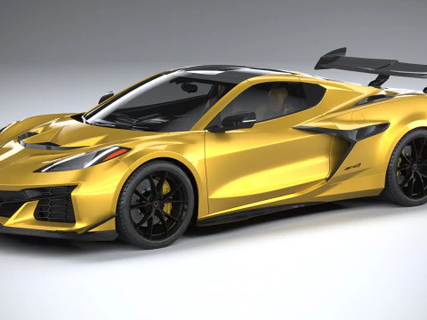 Corvette ZR1 2025 LowPoly 3D Model