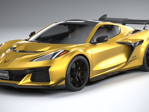 Corvette ZR1 2025 LowPoly 3D Model