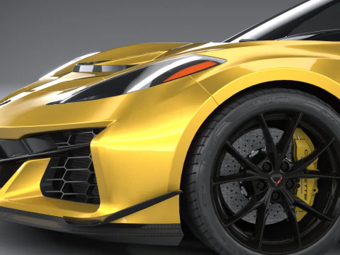 Corvette ZR1 2025 LowPoly 3D Model
