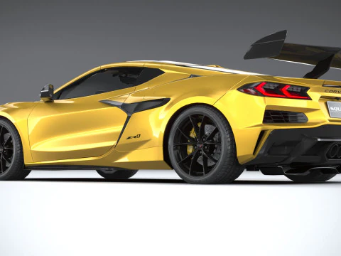 Corvette ZR1 2025 LowPoly 3D Model