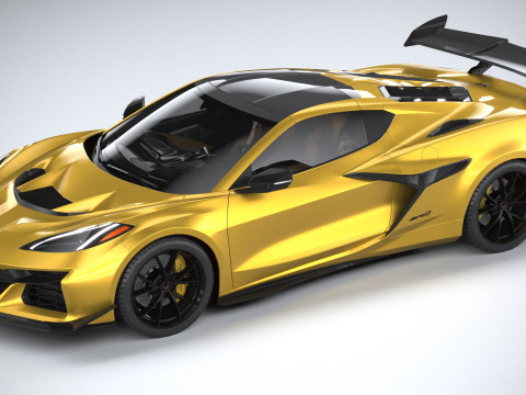 Corvette ZR1 2025 LowPoly 3D Model