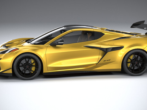 Corvette ZR1 2025 LowPoly 3D Model