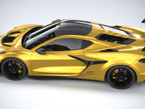 Corvette ZR1 2025 LowPoly 3D Model