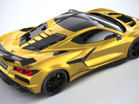 Corvette ZR1 2025 LowPoly 3D Model