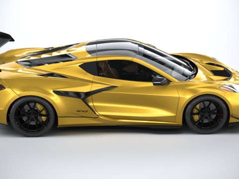 Corvette ZR1 2025 LowPoly 3D Model