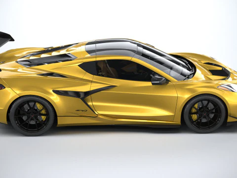 Corvette ZR1 2025 LowPoly 3D Model
