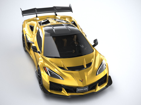 Corvette ZR1 2025 LowPoly 3D Model