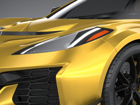 Corvette ZR1 2025 LowPoly 3D Model