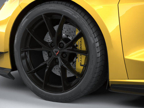 Corvette ZR1 2025 LowPoly 3D Model