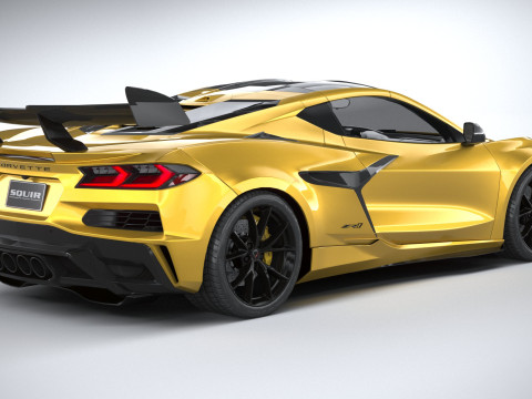 Corvette ZR1 2025 LowPoly 3D Model