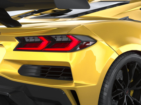 Corvette ZR1 2025 LowPoly 3D Model