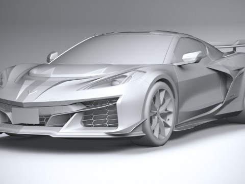 Corvette ZR1 2025 LowPoly 3D Model