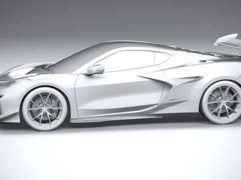 Corvette ZR1 2025 LowPoly 3D Model