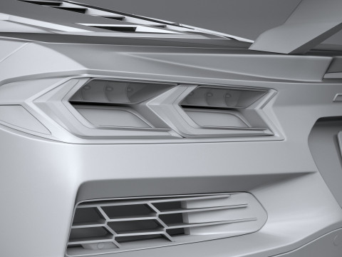 Corvette ZR1 2025 LowPoly 3D Model
